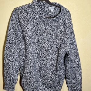 J. Crew Black and White Crewneck Sweater
